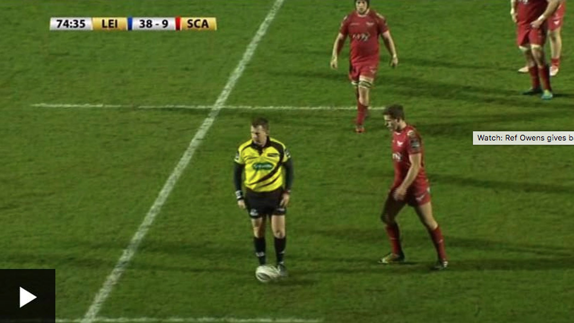 Watch: Ref Owens gives ball boy a yellow card!