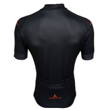 Black/Safety Orange Full Zip Short Sleeve Cycling Jersey (Fast Delivery)