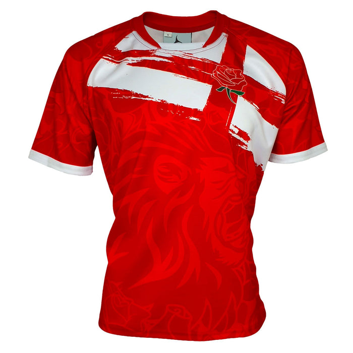 Pride of England Rugby Shirt Red (Fast Delivery)