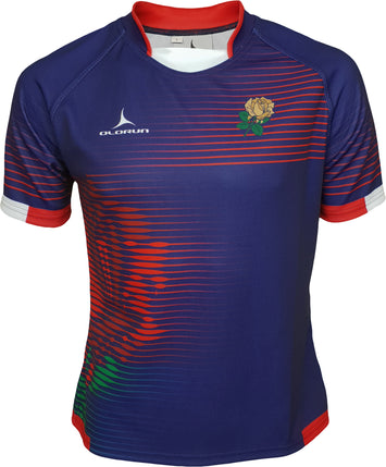 Olorun Contour England Home Nations Rugby Shirt (Away Design - Navy)
