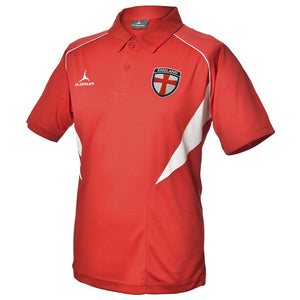 Olorun Flux Kid's England Football Polo Shirt - Red/White