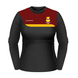 Hampstead RFC Women's Tempo Multisport Long Sleeve T Shirt Black/Burgundy/Amber