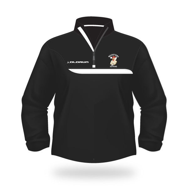 Roosters 7's Tempo 1/4 Zip Midlayer - Black/White