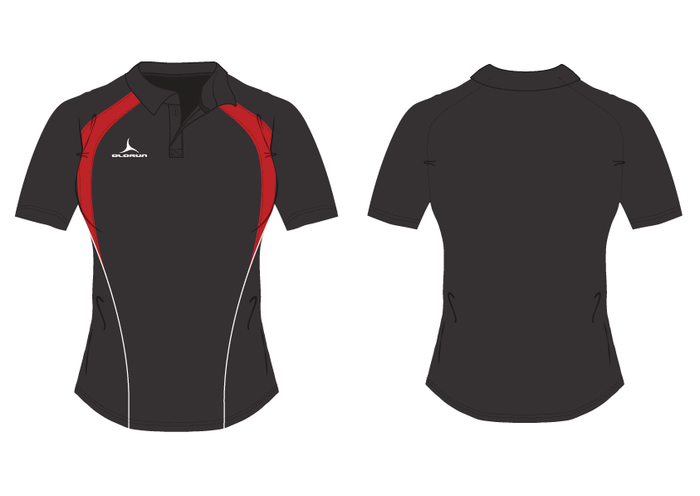 Olorun Pulse Women's Short Sleeve Rugby Shirt Traditional Collar