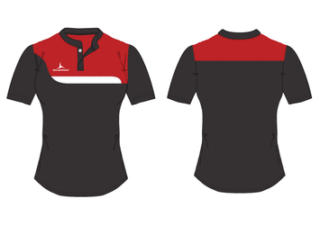 Olorun Tempo Women's Short Sleeve Rugby Shirt Grandad Collar
