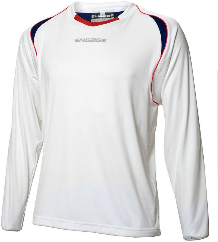 Engage Premium Football Shirt White/Navy/Red (Fast Delivery)