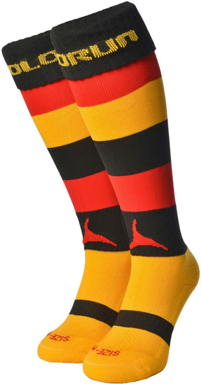 Olorun Hooped Socks Black/Red/Amber (Fast Delivery)