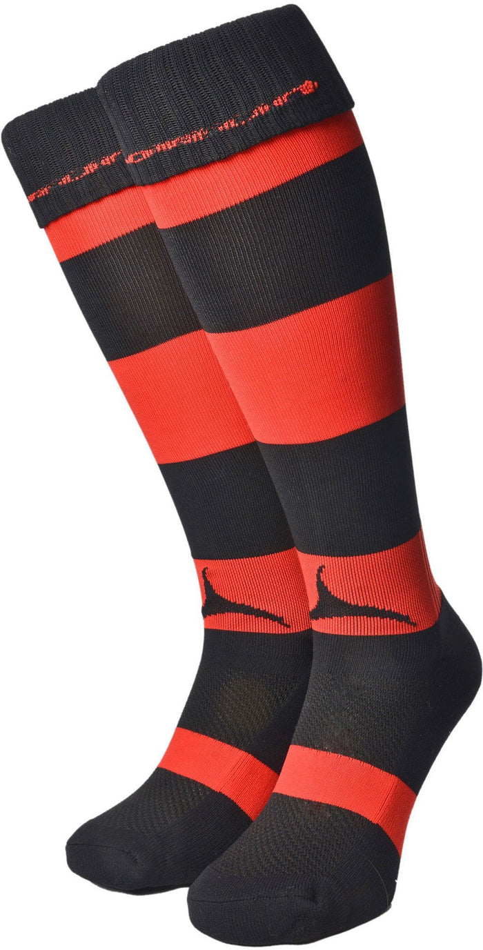 Olorun Hooped Socks Black/Red (Fast Delivery)