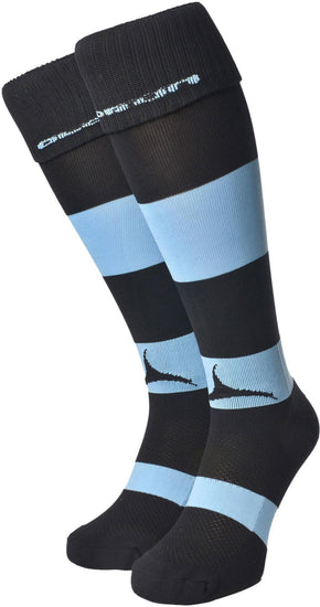 Olorun Hooped Socks Black/Sky (Fast Delivery)