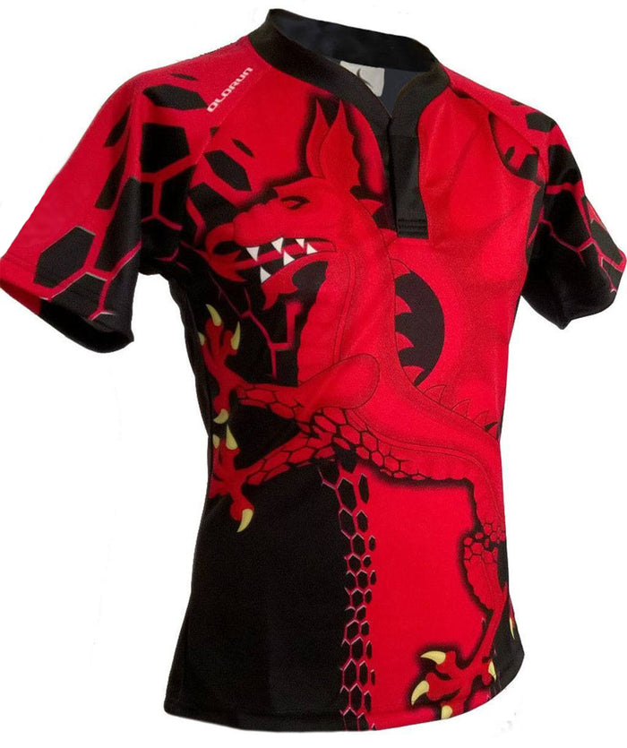 Olorun Dark Venom Wales Rugby Shirt (Fast Delivery)